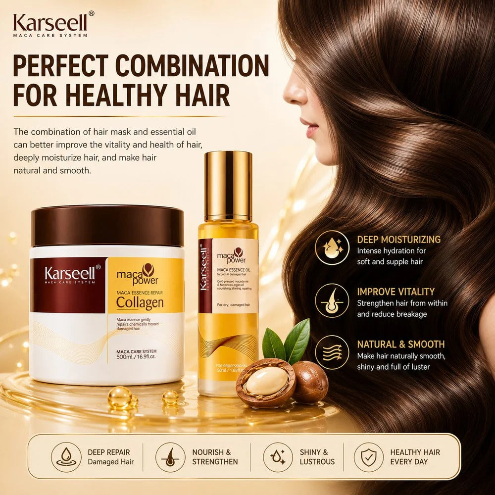 Karseell Collagen Hair Mask+Argan Oil Set